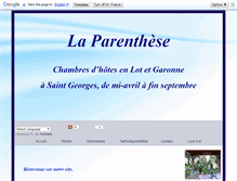 Tablet Screenshot of laparenthese.chezvotrehote.fr